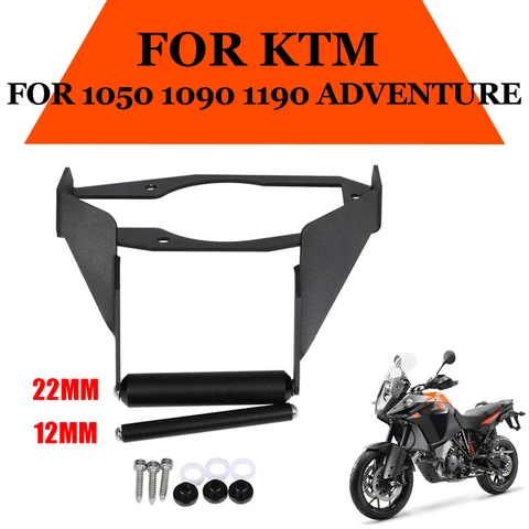 Suporte de placa gps para celular, suporte para smartphone de motocicleta ktm 1050 1090 1190 adventure adv 1050adv 1090adv