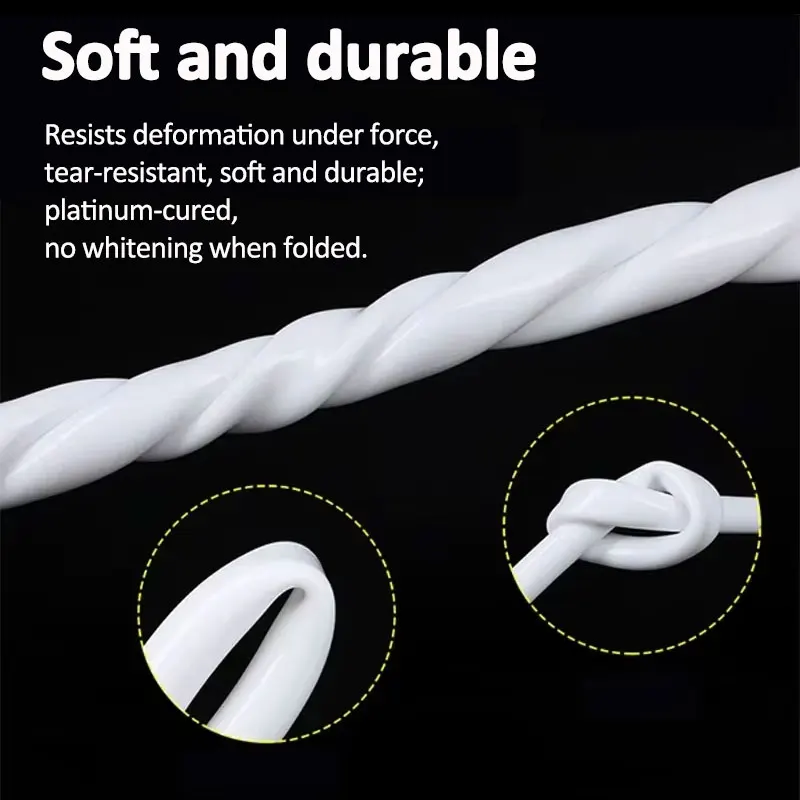 1-10m Food Grade White Silicone Rubber Hose Diameter 0.5/1/2/4/5/6/7/8/9/10/11/12/14/16/18/20/25/32mm Flexible Silicone Tube