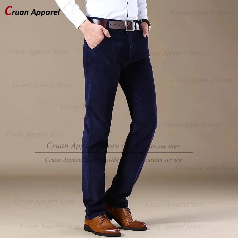 Fashion Corduroy Mens Suit Pants Daily Party Tailor-made Slim Fit Classic Trousers Homecoming Male Casual Britches 1 Piece