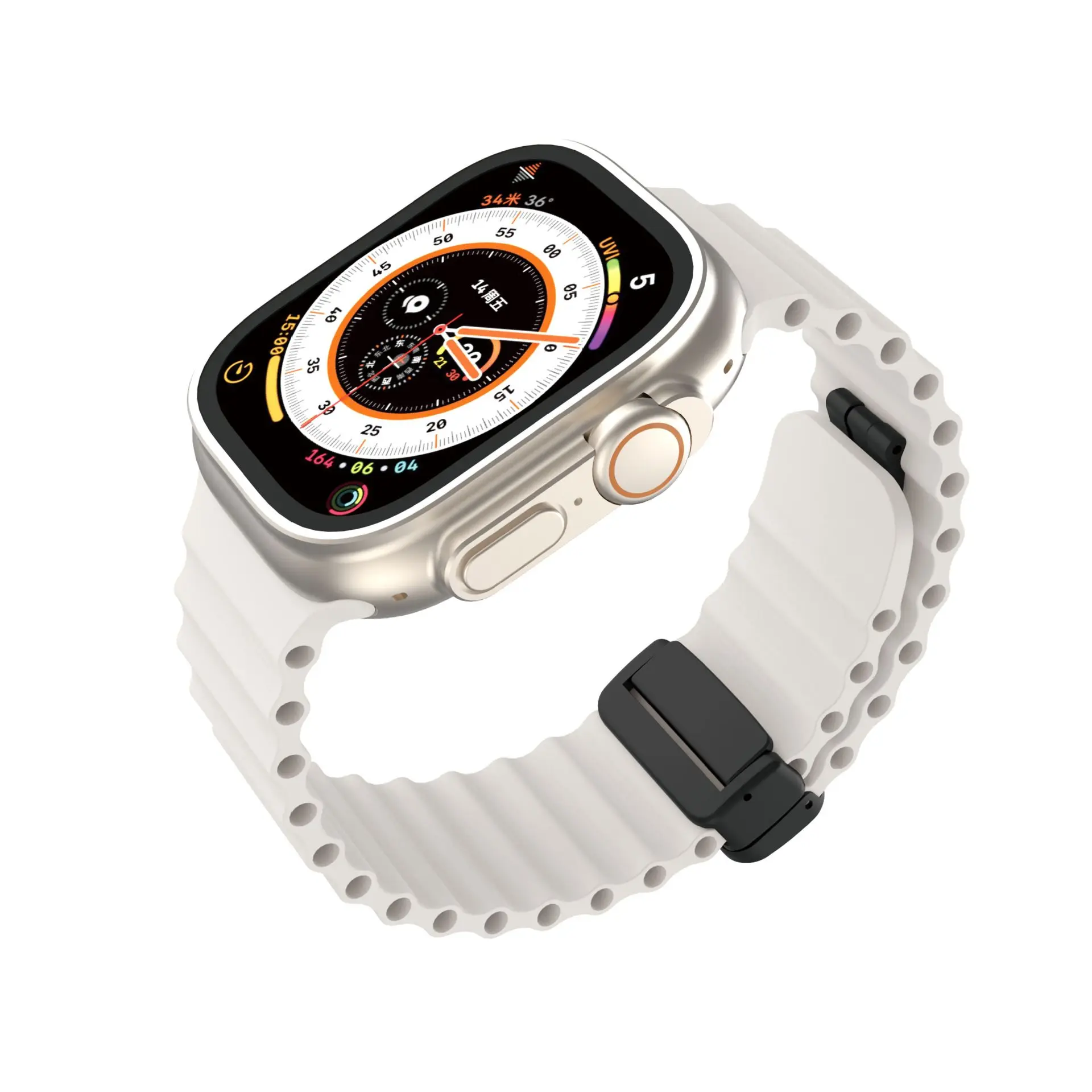 Cinturino per orologio per cinturino Apple Watch 44mm 45mm 40mm 49mm 41mm 42 38 bracciale magnetico in Silicone ocean serie iWatch ultra2 9 8 7 6 Se