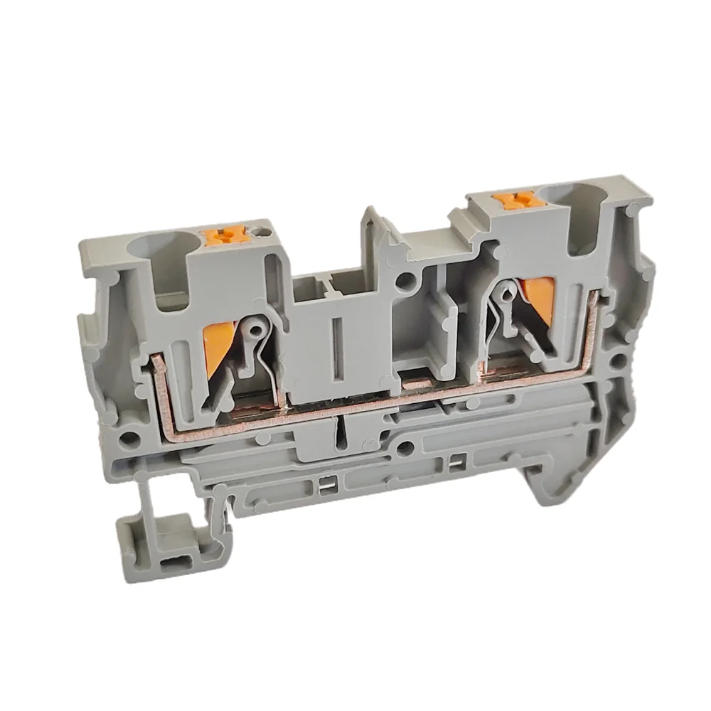 10PCS PT4 Push-in Din Rail Terminal Strip Plug PT-4 4mm² Cable Connector Electrical Connect Screwless Terminal Block
