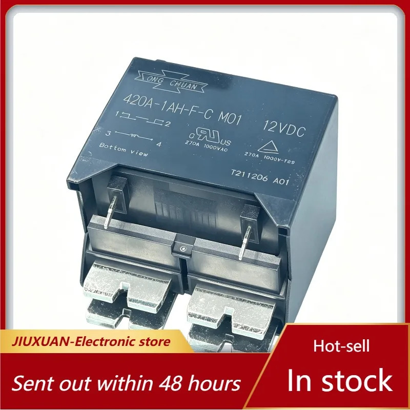 New 1pcs/lot 420A-1AH-F-C M01 12VDC 270A 1000VAC High Power Electromagnetic Relay For Solar PV Inverter Energy Storage System