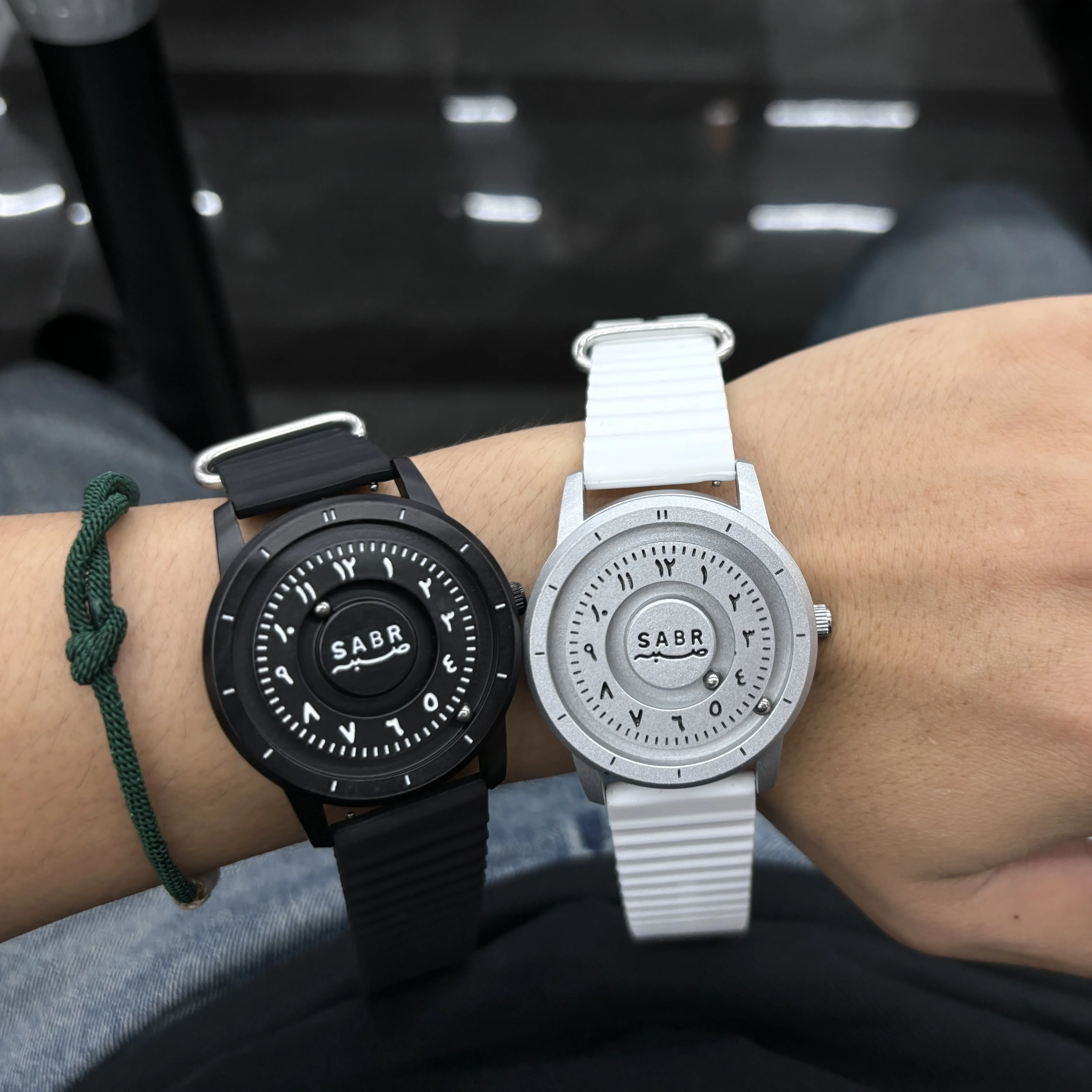 Męski zegarek Sabr z arabskimi cyframi, silikonowy pasek, styl morza, zegarek kwarcowy, zaawansowana technologia, tarcza ze stali nierdzewnej.