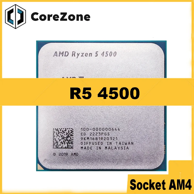 Ryzen 5 4500 R5 4500 3.6 GHz 6-Core 12-Thread CPU Processor 7NM L3=8M 100-000000644 Socket AM4