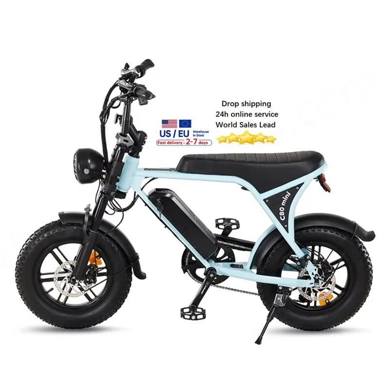 Close-up of fat tire and frame of kids ebike