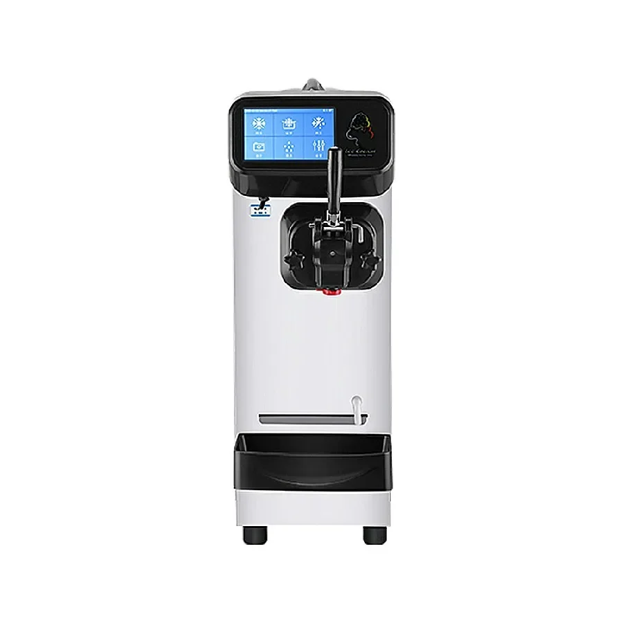 Mini Soft Ice Cream Machine Single Nozzle With Display Panel Countertop Home Small Shop Frozen Yogurt Use