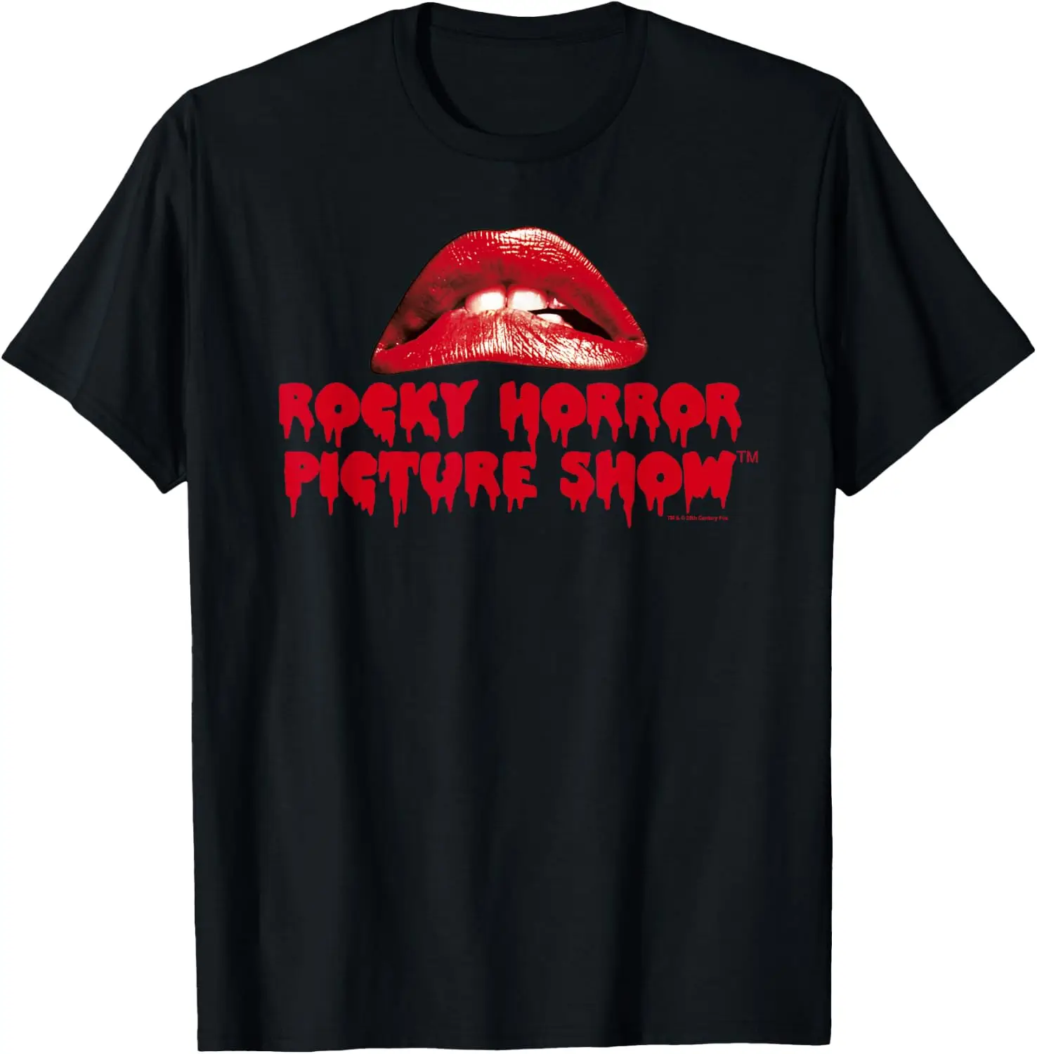 Iconic Red Lips Movie Poster T-Shirt Cute Halloween Pumpkin Short-Sleeve Tee: Fun, Breathable, Pure Cotton, Stylish—Perfect for Sports, Lounging, or Casual Wear.