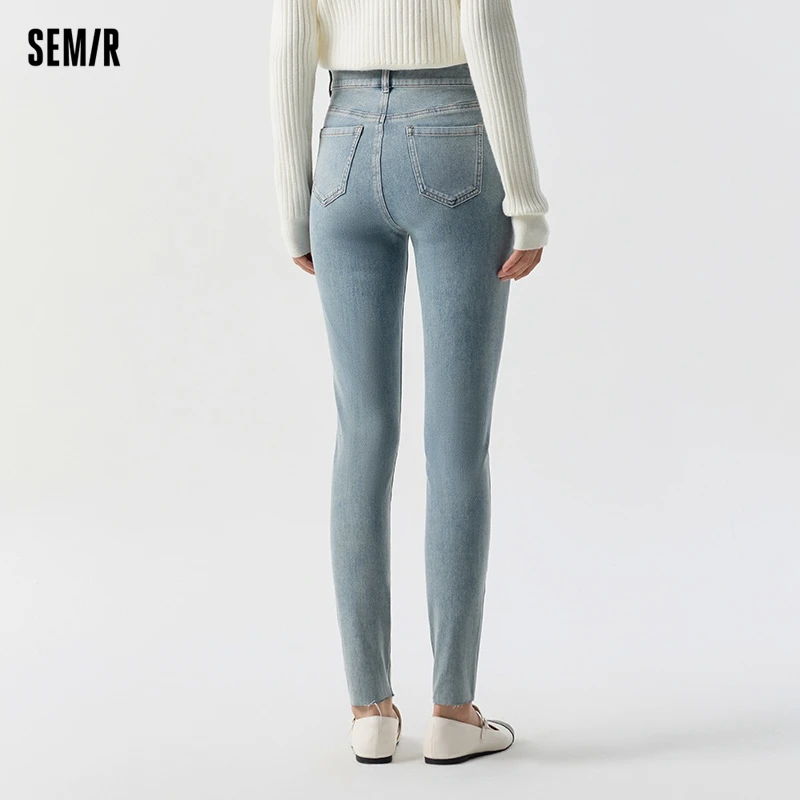 Semir Jeans Women Elastic Slim Fit Petite Pants 2024 Spring New Style Petite Pants Female