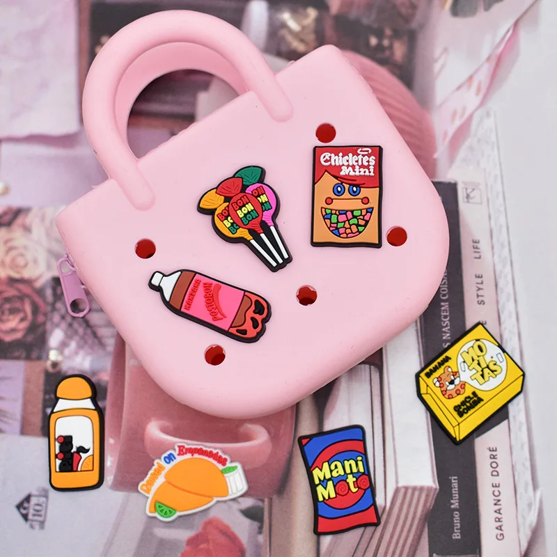 colombia food series PVC shoe Charms Slippers Buckle combination Fit Wristbands accessories Decoration Bands gift unisex party