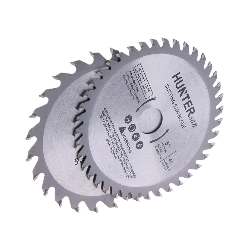 1PC Wood Plastic Metal Cutting Tools 5 Inch Table Cutting Disc Carbide Circular Saw Blade 1" Bore 24/30/40 Teeth