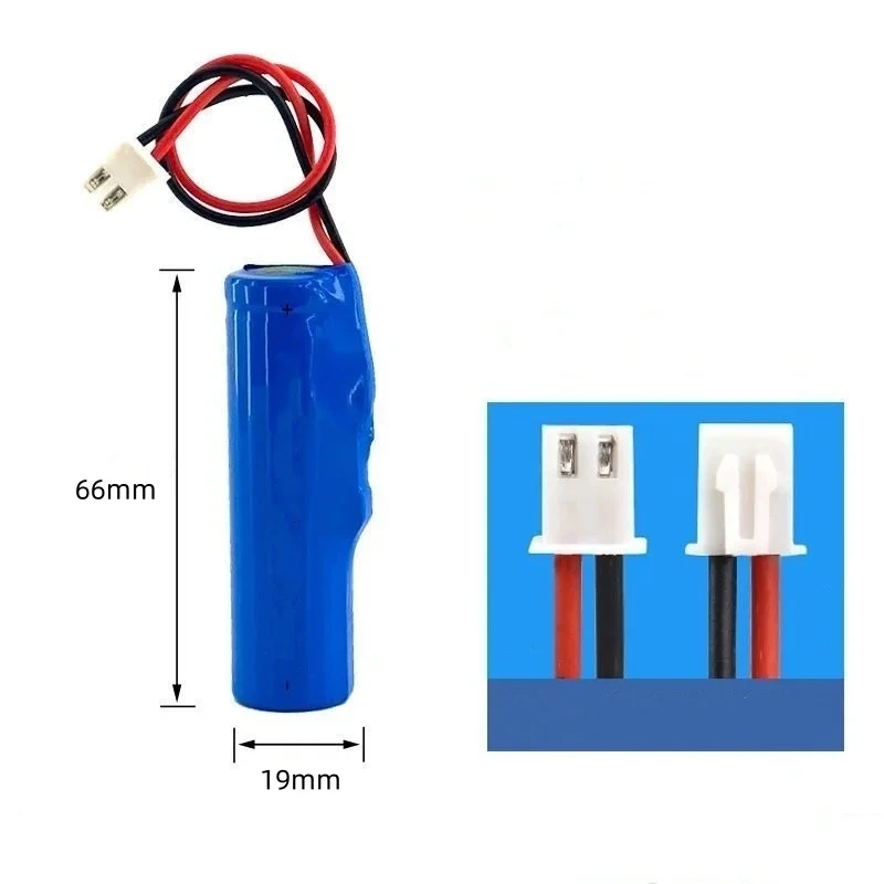 XH2.54 Stecker 18650 Lithium-Ionen-Akku 3,7V 3000mAh mit PCB für Lautsprecher, Radios, Scheinwerfer, Spielzeug usw. 4,2V