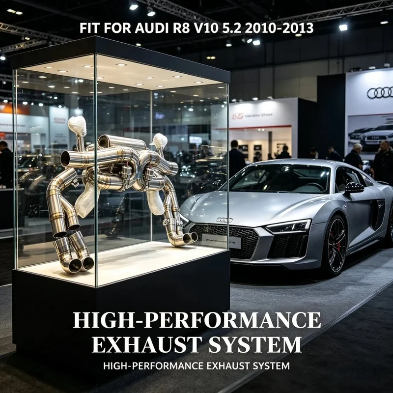 Titanium Alloy Performance Catback Exhaust Muffler for Audi R8 V10 2010-2013 5.2L FSI V10 Improve Handling Acceleration Tuning
