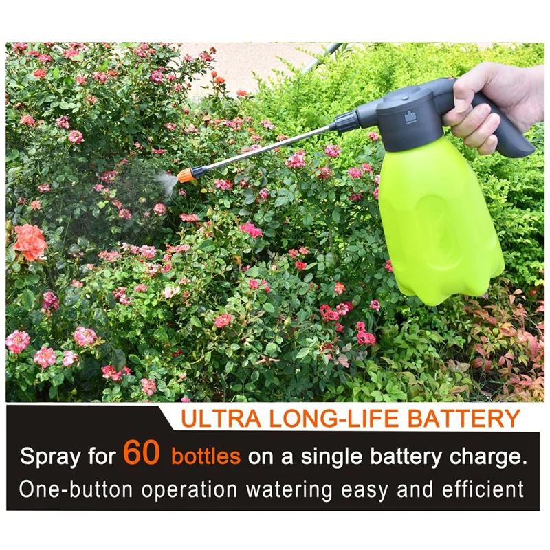 B50C Electric Sprayer Bottle-Garden Sprayer,Plant Mister With Adjustable Nozzles,For Indoor/Outdoor Plants,2L