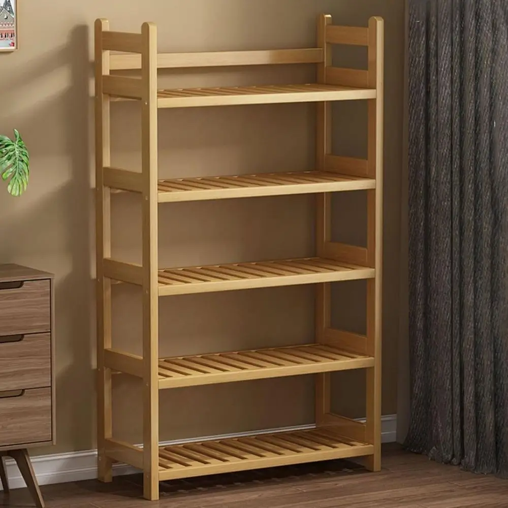 

5-ярусная бамбуковая подставка для растений, идеально подходит для гостиной, балкона или патио, высота 19,7 дюйма