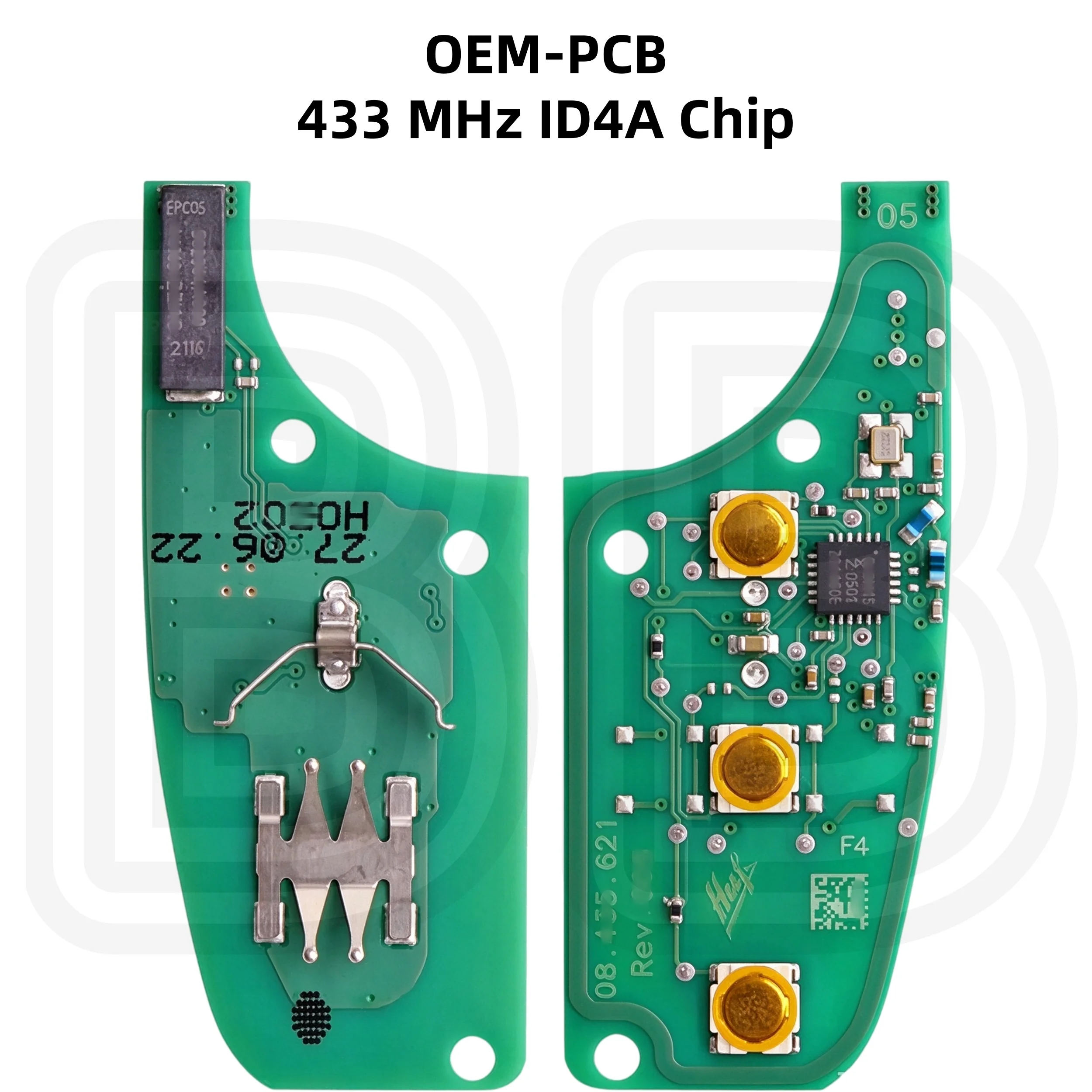 Mckb144 Adapter, Read-Write & Clone, Oem-Pcb Id4A 433Mhz Suitable for Peugeot 208/2008/3008, Citroen C3/C4, Opel Corsa/Vivaro/Mokka, Toyota Proace