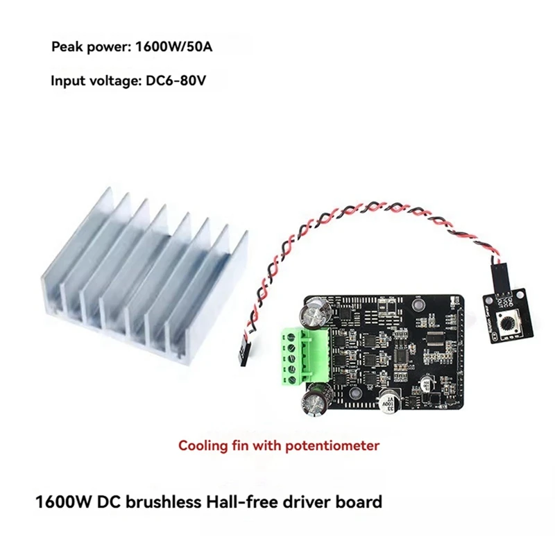 DC 6-80V BLDC Three Phase DC Brushless Motor Controller PWM High Power 1600W Motor Driver Board Motor Regulator No Hall-DT30