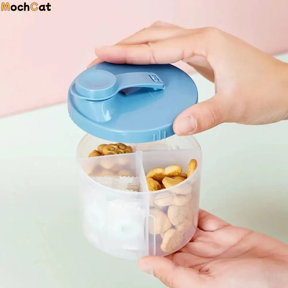 

Portable Infant Milk Powder Box Large-Capacity BPA Free Baby Food Storage Box 4 Grids Leakproof Newborn Milk Powder Container