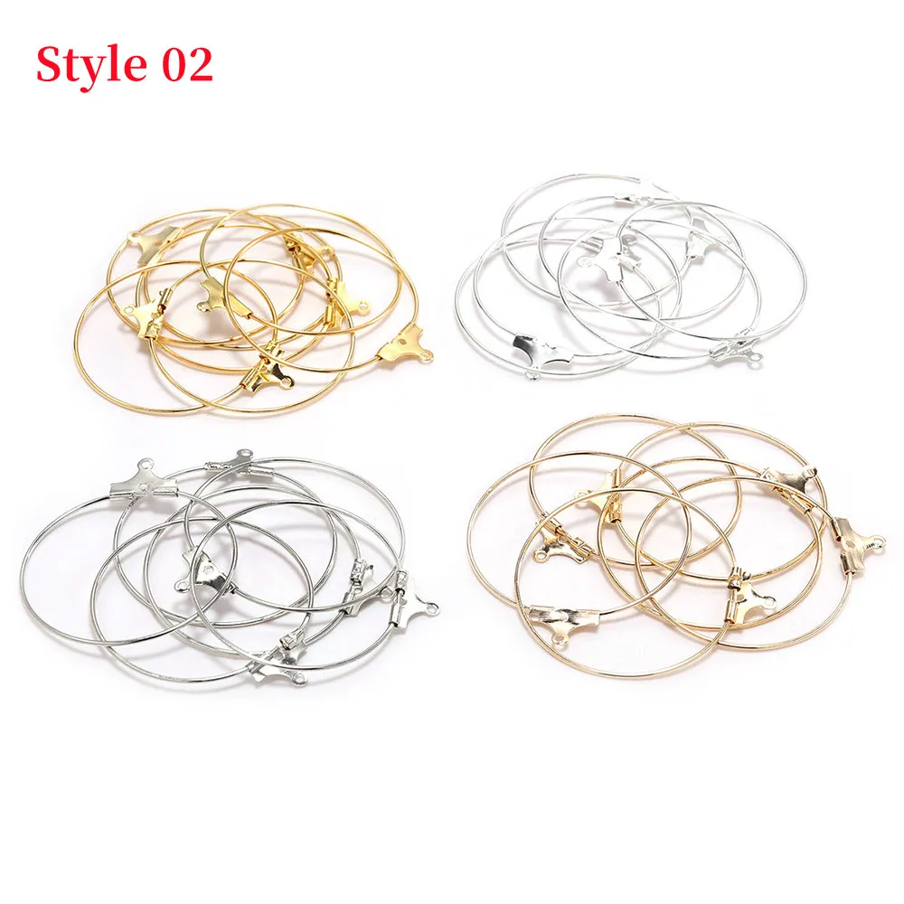 10-50 teile/los 20 25 30 35 40 mm Hoops Ohrring Großen Kreis Hängen Ohrringe Erkenntnisse Für DIY Schmuck, der Zubehör Liefert – Detail 6