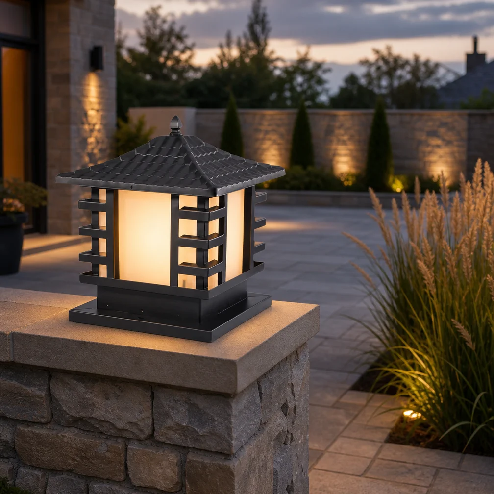 โคมไฟเสาภายนอกอาคาร กันน้ำ IP6 - Outdoor Lighting Hardwired บทวิจารณ์และราคา