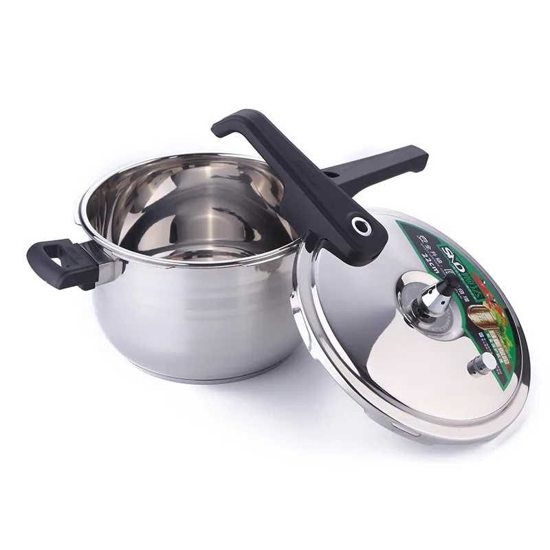 SND Stainless Steel Pressure Cooker Thicker Bottom Gas Electric Stove Compatible Golden Nobel Series SDF Explosion Proof