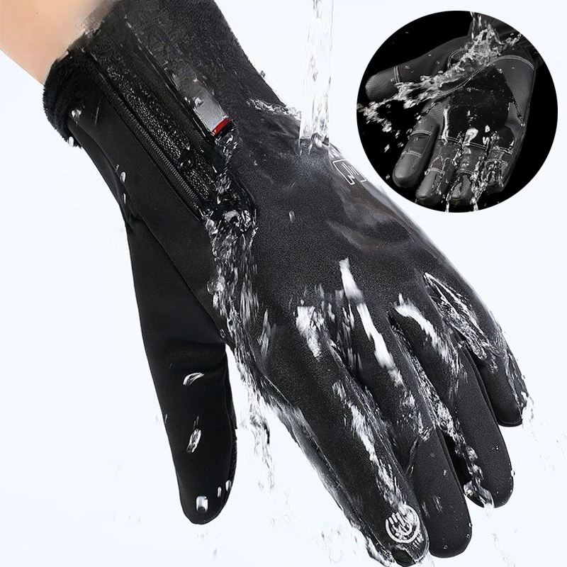

Men's Winter Fleece-Lined Gloves - 2-Finger Exposed for Fishing, Windproof Warm for Cycling & Skiing | Touchscreen Compatible