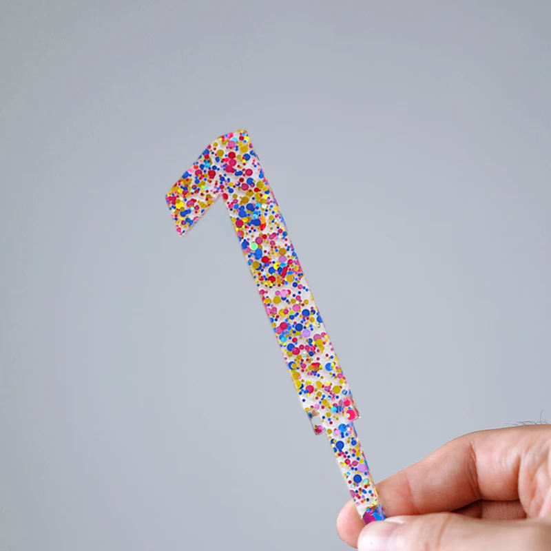Acryl-Zahlentortenaufsatz, bunt, glitzernd, digital 0-9, für Kinder, zum 1. Geburtstag, Jubiläum, Party, Kuchendekoration, Requisiten – Detail 4