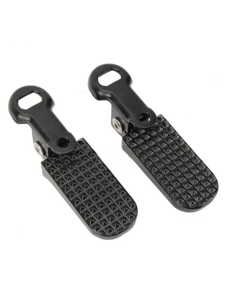 AliExpress NONE 1Pair Bicycle Rear Pedal Foldable Footrests Anti Slip Pattern Aluminum Alloy Foot Support Pedal Electric Bicycle Motorcycle Part