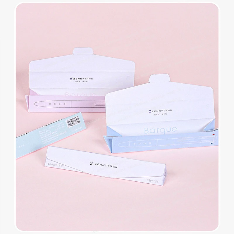 น่ารัก Tricolor เครื่องเขียนกดปากกาเจลที่มีสีสันสาม Sail Series 0.5 มม.3-in-1 จดบันทึกเครื่องหมาย Back To School อุปกรณ์การศึกษา