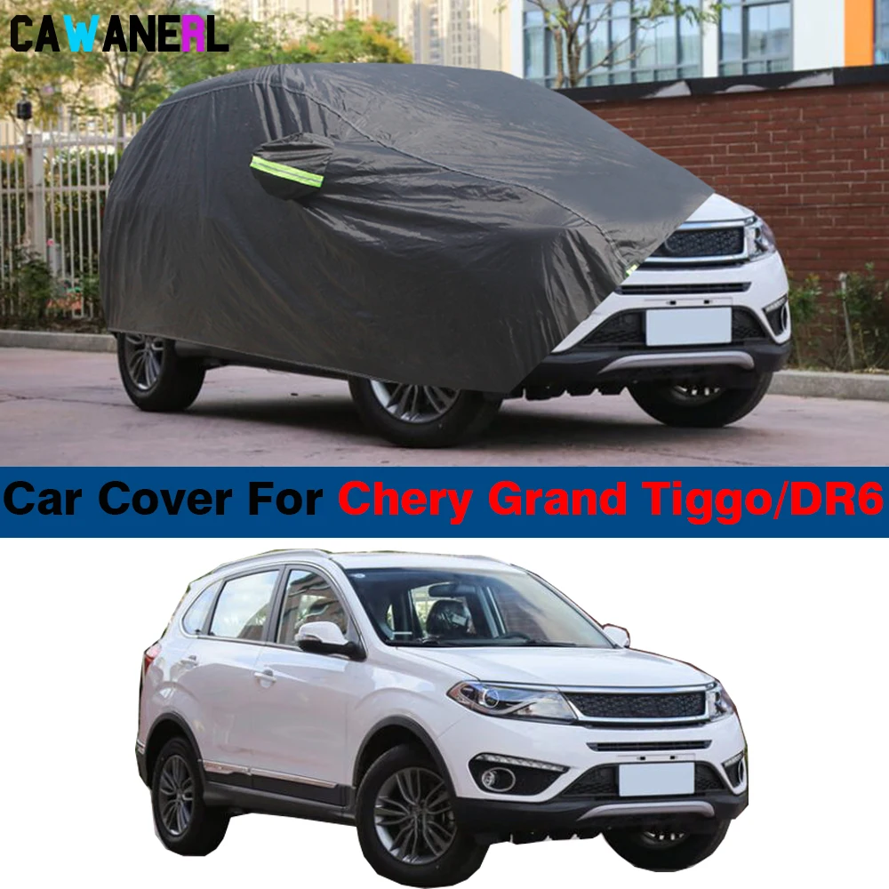 

Black Waterproof Car Cover For Chery Grand Tiggo/ Cowin 5 X5/ DR6 EVO6 2013-2025 SUV Sun Rain Snow Wind Protection Cover