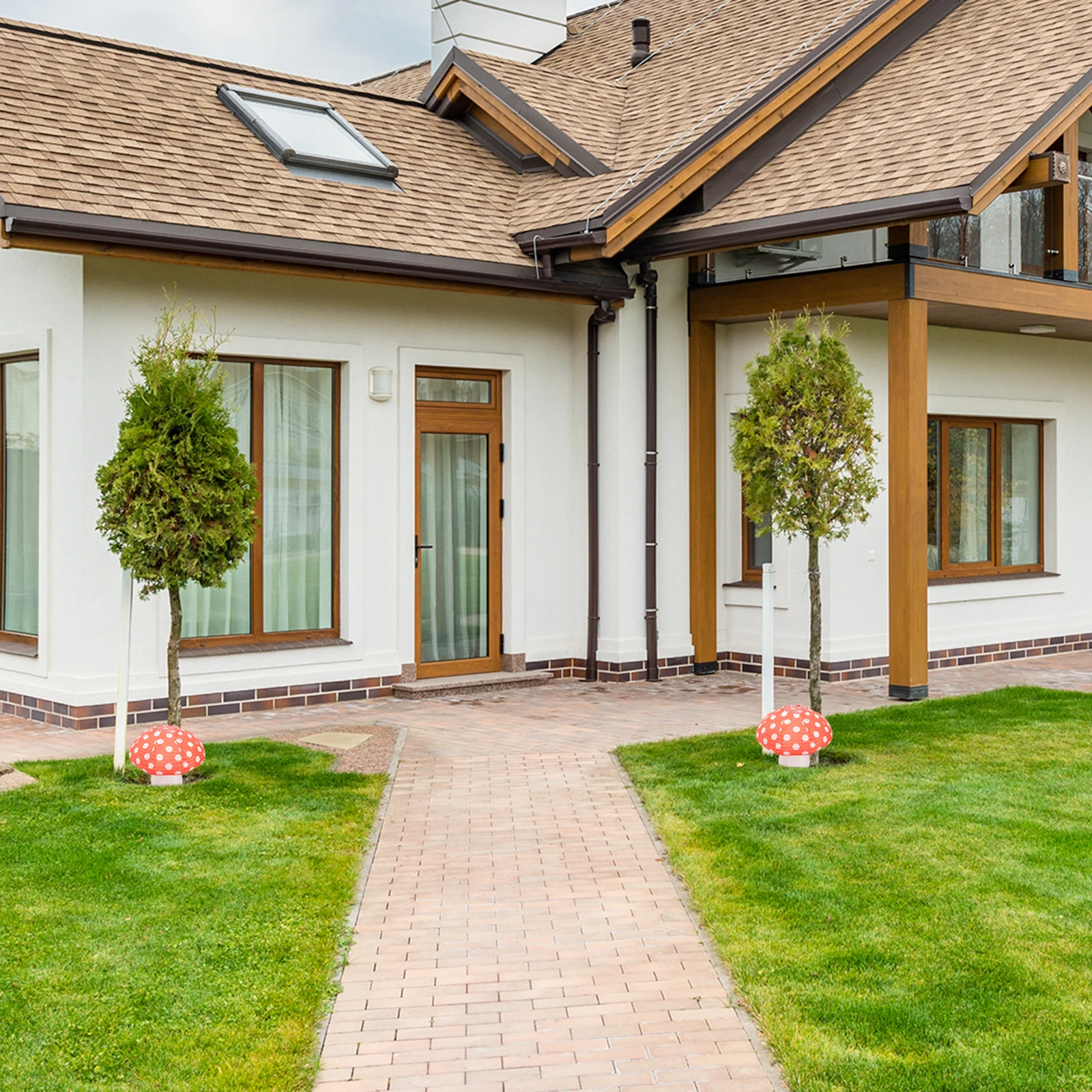 

Mushroom Paper Lanterns 3D Hanging Decor Bright Design Reusable Wedding Children Room Kindergarten Party Props Economic Indoor