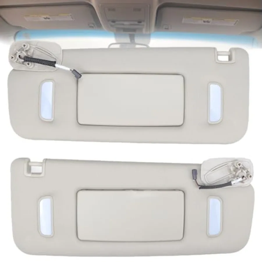 

Left Driver and Right Passenger Sun Visor fit for 2007 2008 2009 2010 2011 2012 2013 2014 Chevy Suburban 1500 2500 Avalanche Ta