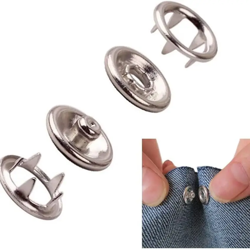 50/100 مجموعة مع كماشة خمسة مخلب الملابس مشبك المشبك مجموعة الطقات المعدنية زر السحابة زر لا الخياطة ترصيع الضغط أداة خاطفة
