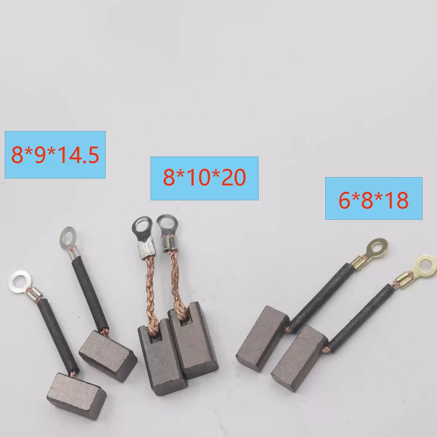 10pcs DC water pump Submersible pump Carbon brush Motor Carbon brush 6 * 8 * 18 8 * 9 * 14.5 8 * 10 * 20 Copper brush