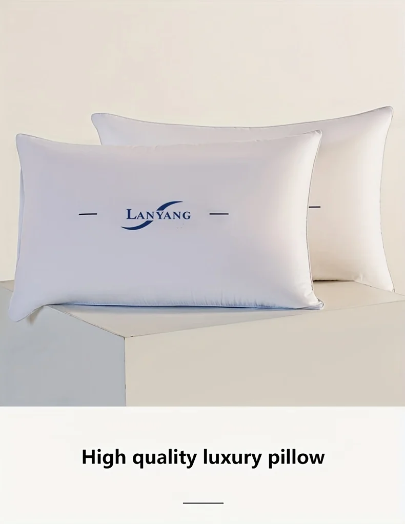 LANYANG 1 Stück Luxuriöses Weißes Hochwertiges Rebound-Kopfkissen, 5-Sterne-Hotel-Qualität, Hochwertige Schlafhilfe für Zuhause und Schlafzimmer – Detail 1