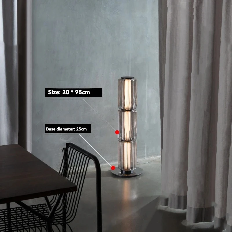 Nordic Style LED Floor Lamp Italian Design White Glass Ash Tray Living Room Bedroom Dining Room Lighting Fixture