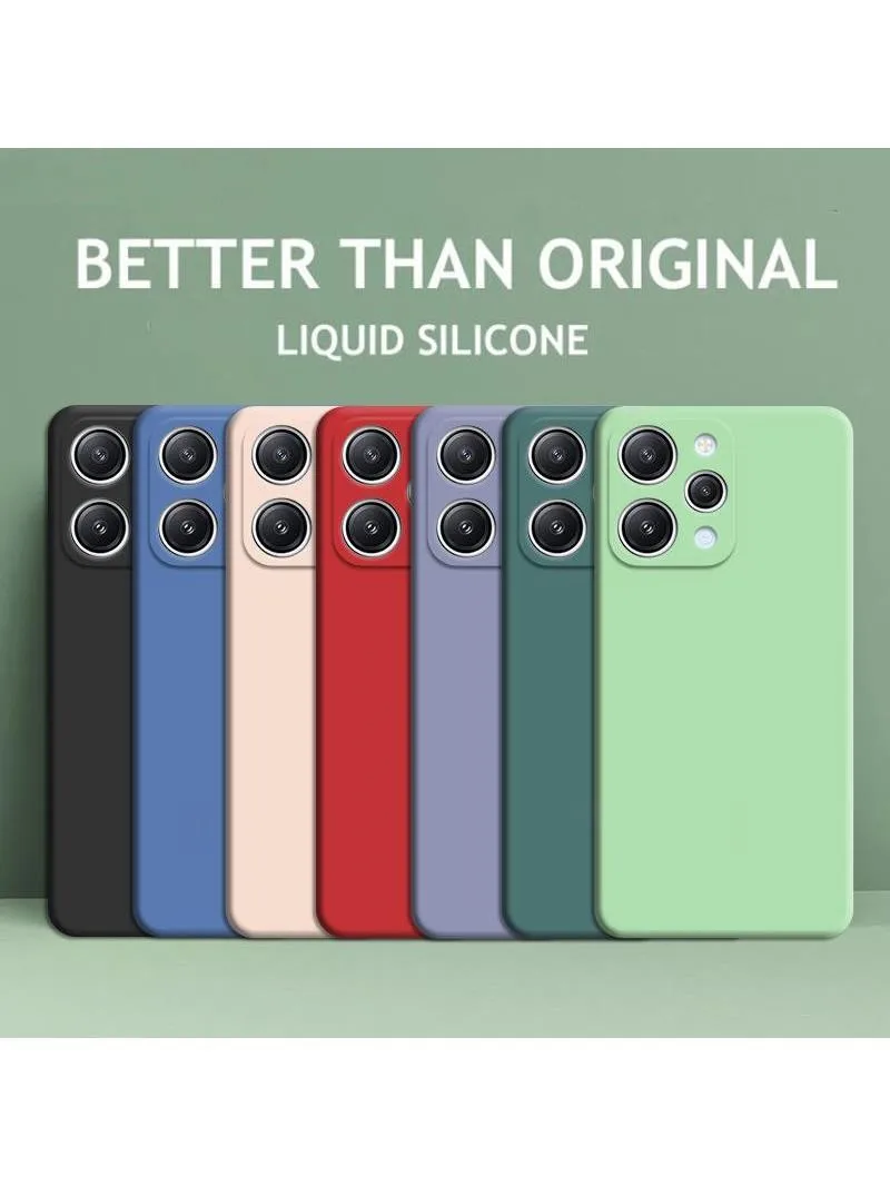 Pour Xiaomi Redmi 12 4G étui en Silicone liquide en caoutchouc uni Funda étui de protection pour Redmi 12 housse pour étui Redmi12