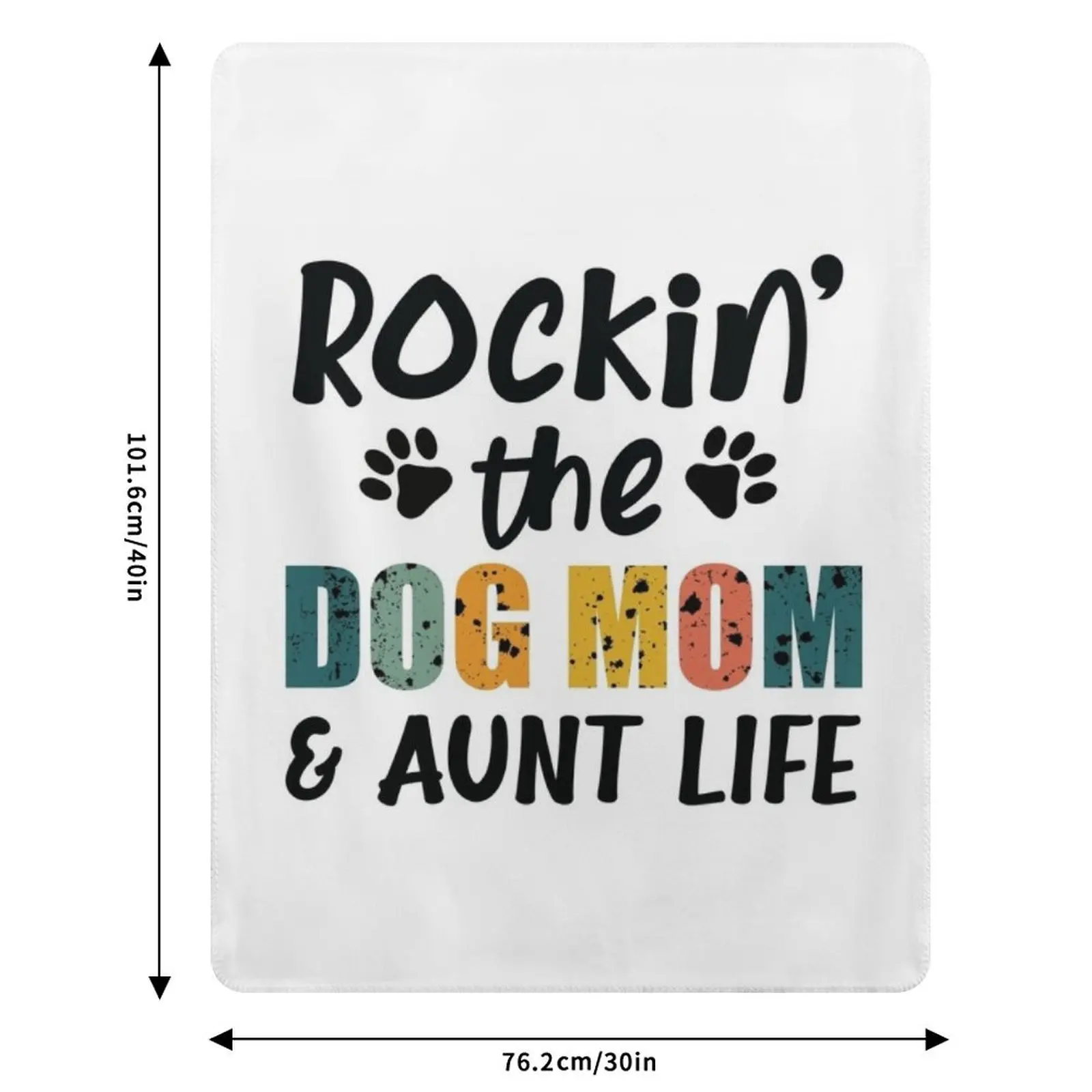 Rockin the dog mom and aunt life, Funny Dog Mom gift Throw Blanket Blankets For Baby Plaid on the sofa Decorative Sofas Blankets