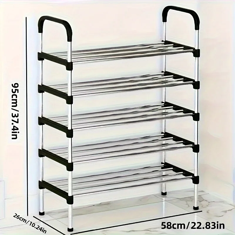 1pc Multi-layer Metal Shoe  Shoe Storage Solution For Home Entrance, Dorm Rooms, Economical & Stylish, Dust-Resistant