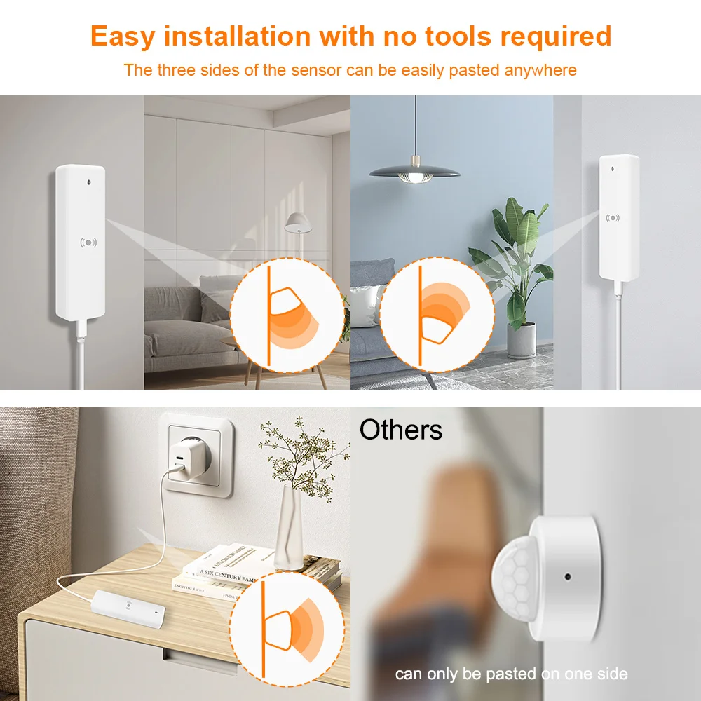 Conveniente detecção de pressão humana sem esforço, automação residencial inteligente, integração perfeita, Tuya, 1 pc, 2pcs