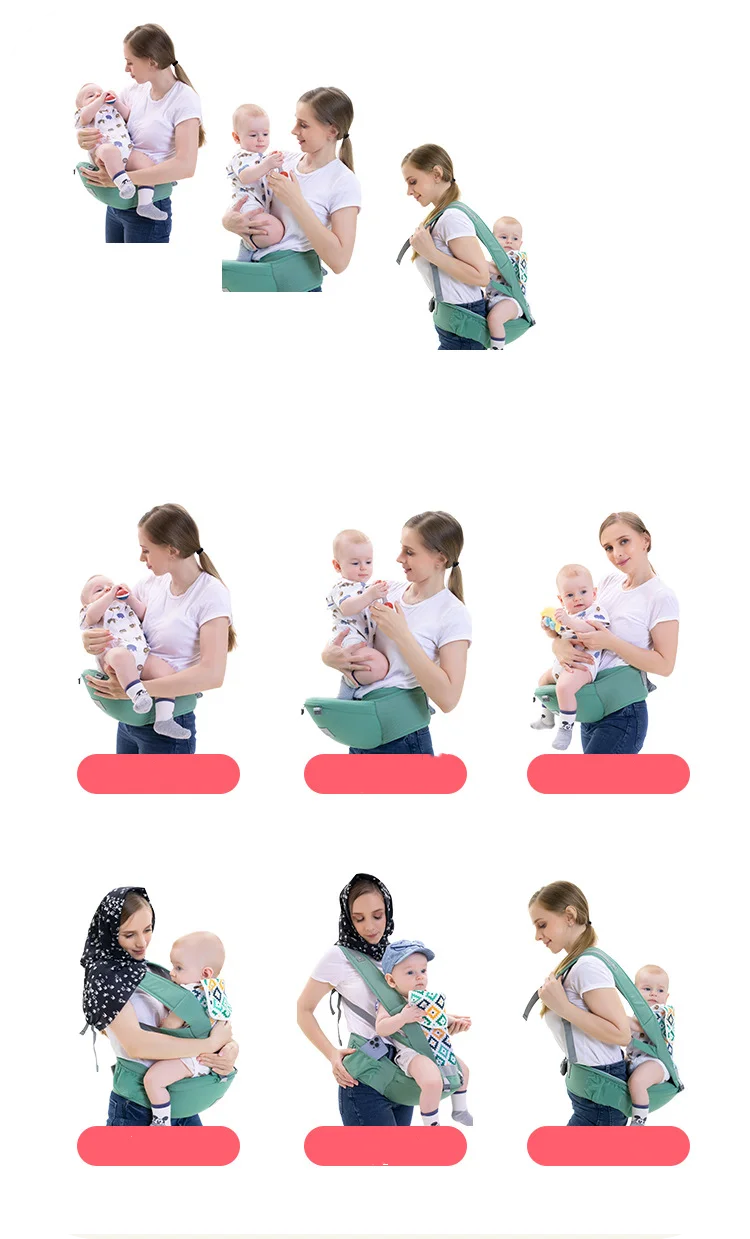 New Ergonomic Baby Carrier Infant Baby Hipseat Carrier 3 In 1 Front Facing Ergonomic Kangaroo Baby Wrap Sling 0-48 Month