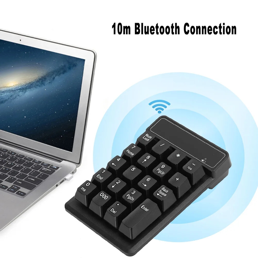 19 Keys Bluetooth Numeric Keypad 10m Connection 10 Million Clicks Bluetooth Number Pad Bluetooth Wireless Keypad