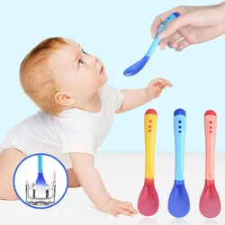 Baby Pacifier Feeding Spoon fork Solid Supplies Curved Handle Easy-To-Hold Children Tableware Baby Eating Training Spoon Utensil