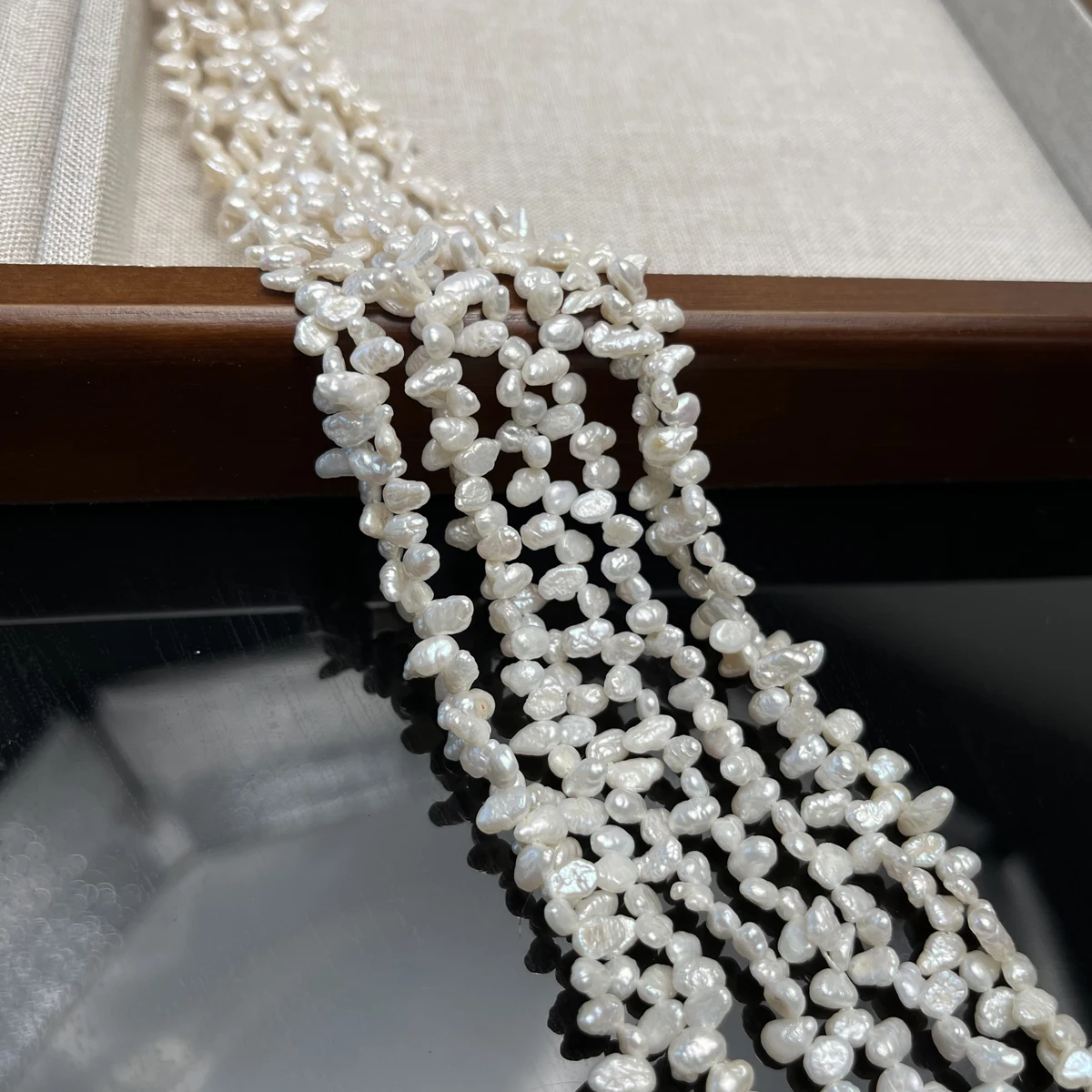 4-5mm White Natural Freshwater Pearls Irregular Shape Semi-Finished Beads for Jewelry Making DIY Necklace Bracelet Accessories