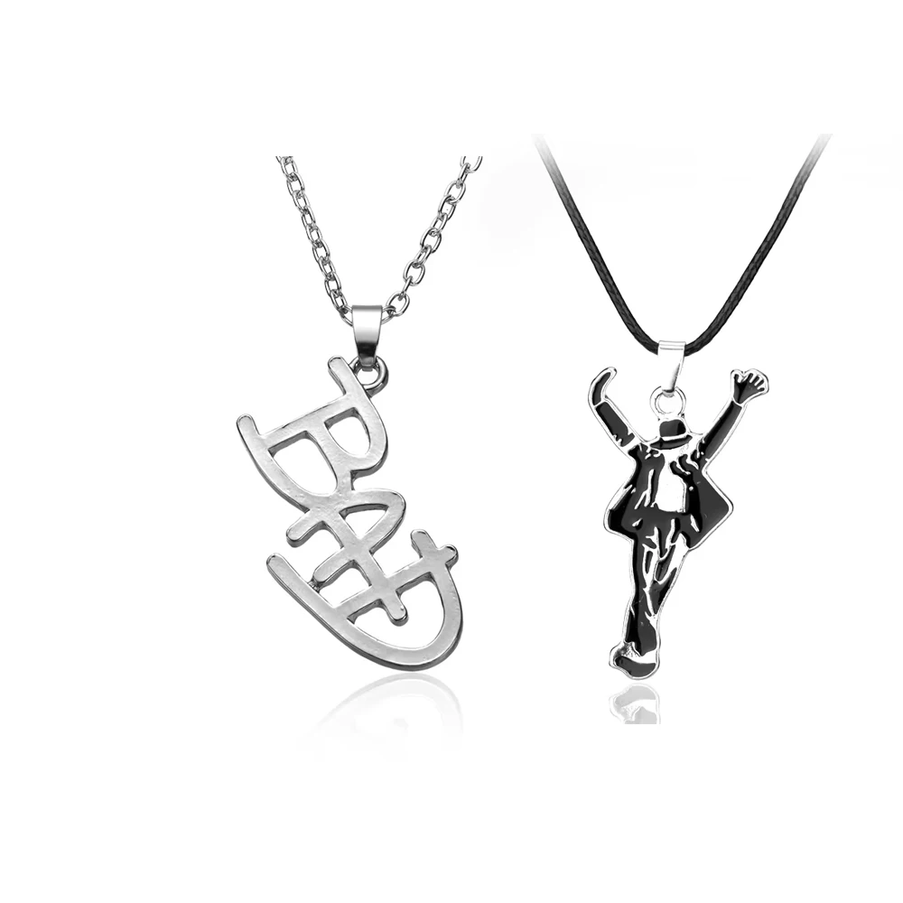 Artist Singer Michael Jackson BAD Necklace Rock Roll Everlasting Classic MJ Pendant Hot Charm Punk Jewelry