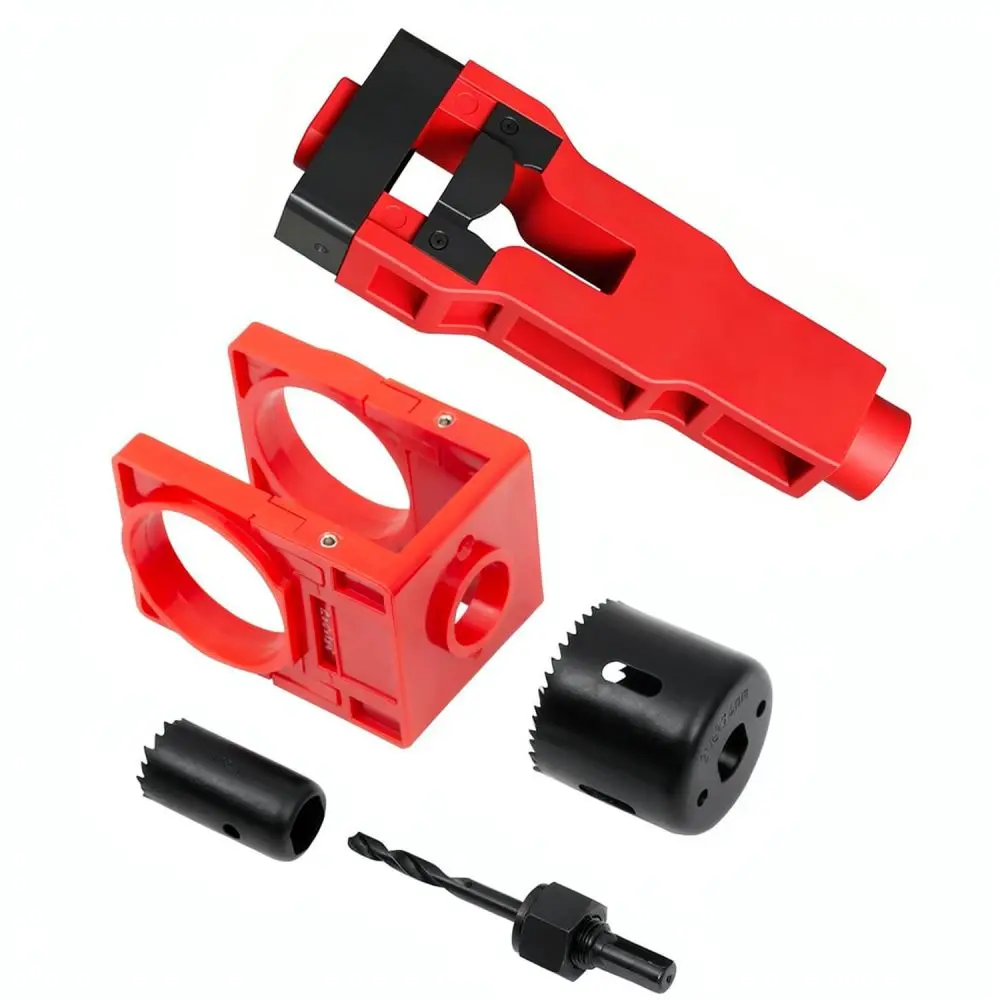 Adjustable Door Lock Drilling Guide Kit Precision Template For Wood Door Hardware Installation Carpentry Tool