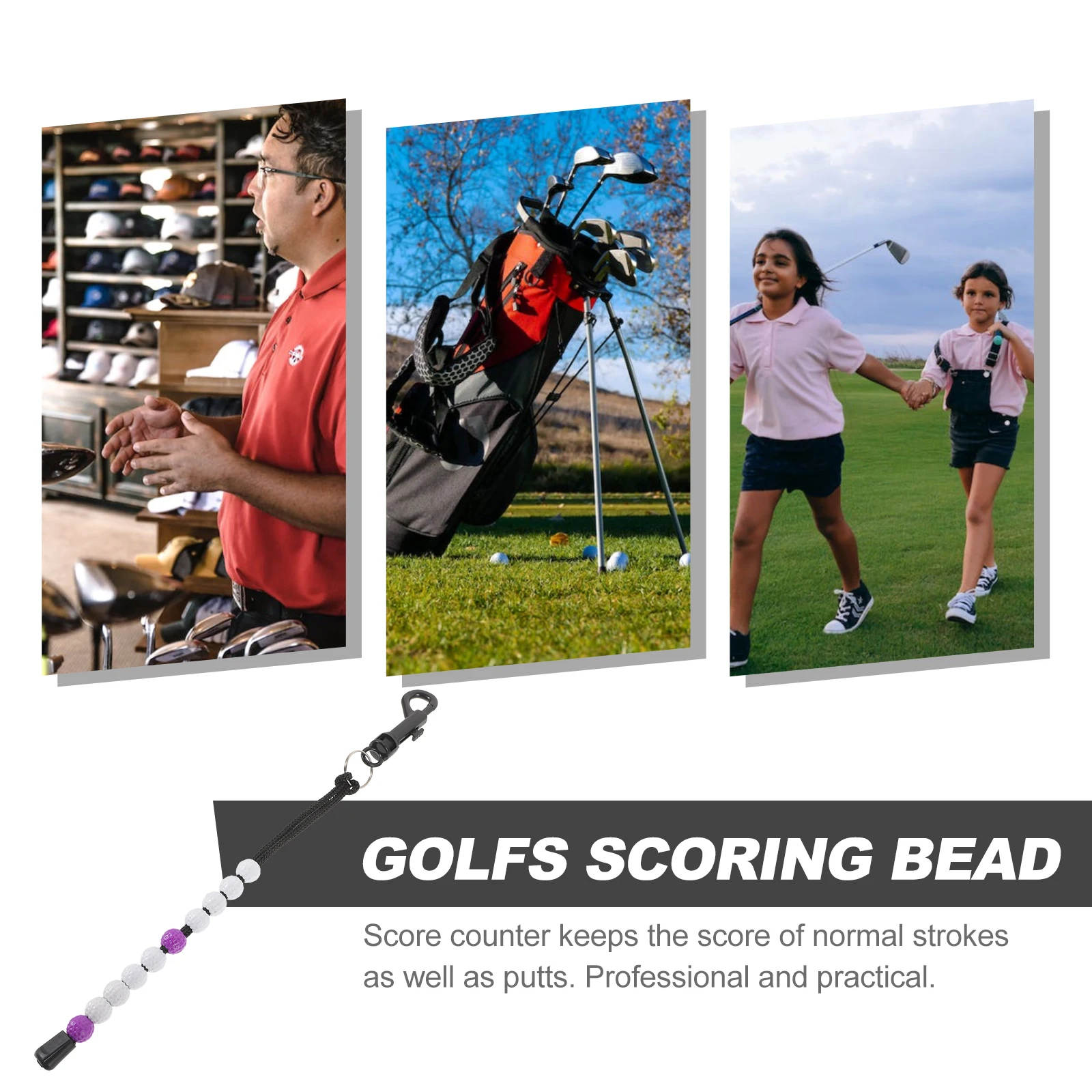 

Golf Score Recorder Gadgets Golfing Counter Outdoor Wrist Keeper Beads Abs Material Mens Accessories