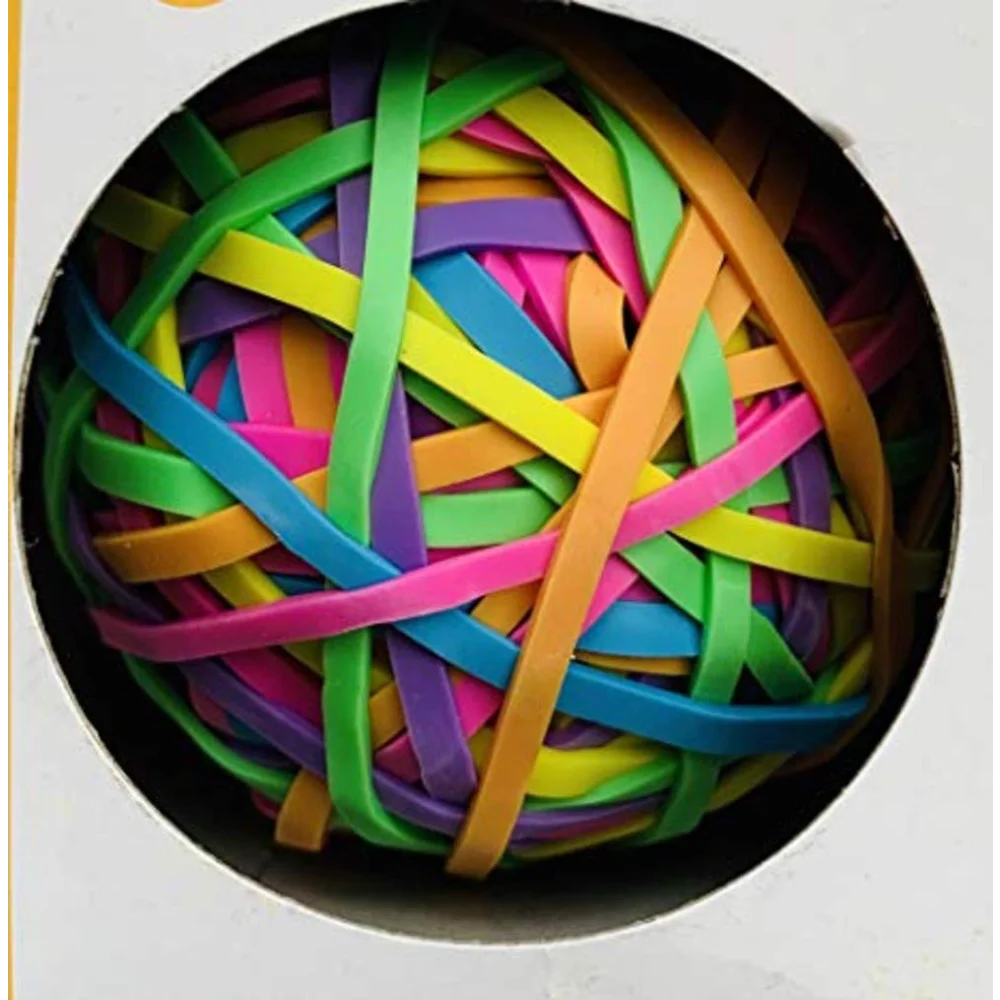 المطاط الفرقة الكرة Elastics150 قطعة الأربطة المطاطية الملونة حامل القرطاسية حلقات مرنة الفنون والحرف تنظيم المستندات