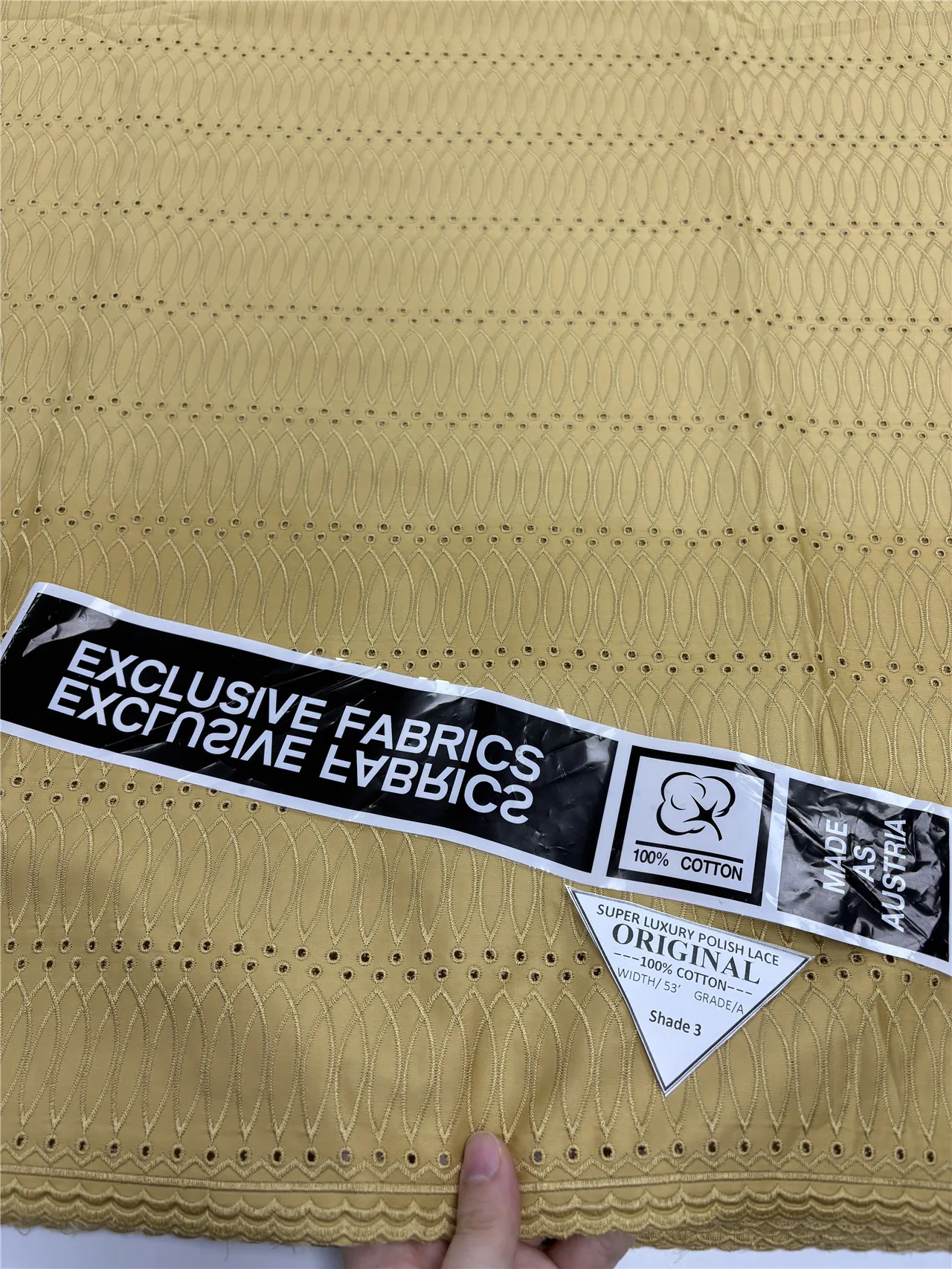 

5 Yards Nigerian Afircan Cotton Polish Satin Fabric High Quality Smooth Swiss Voile Lace Material For Men Dubai Style 15A70