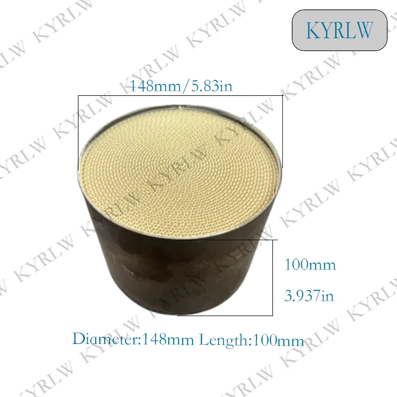 For Car 148*100MM Catalytic Converter EURO 3/4/5 100/400/500/600 CPSI Honeycomb Catalytic Converter Metallic Catalyst