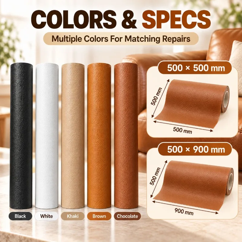 FEITE Leather Repair Patch - Self Adhesive, Kit for Couches, Car Seats, Sofas, Handbags, and Furniture